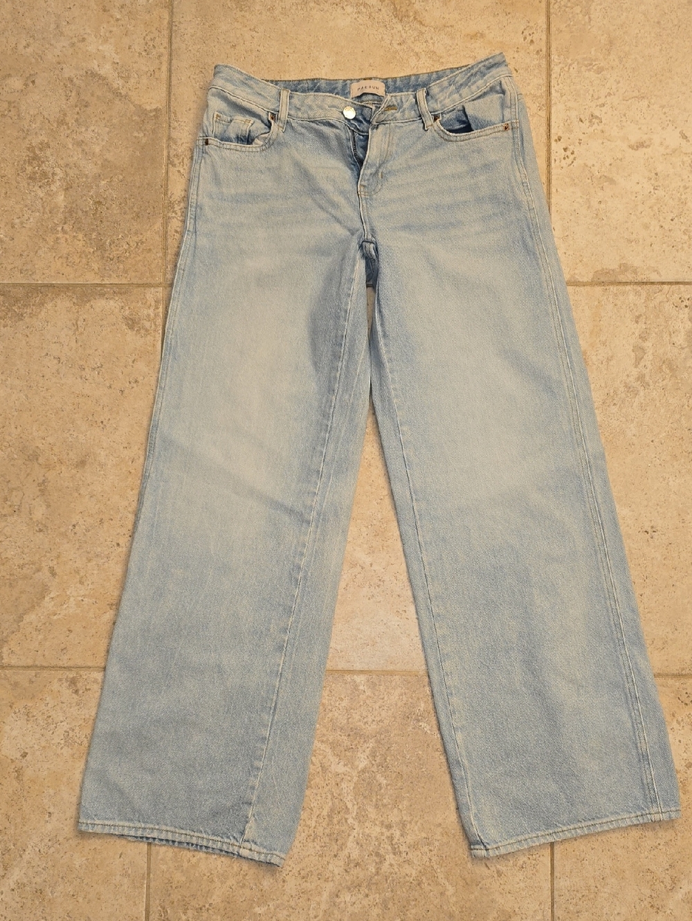 PacSun Light Blue Low-Rise Wide Leg Jeans